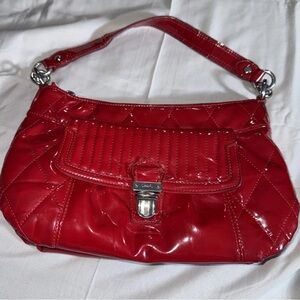 Coach Red Glossy quilted Poppy Crossbody Bag- adorable and in good condition ❤️